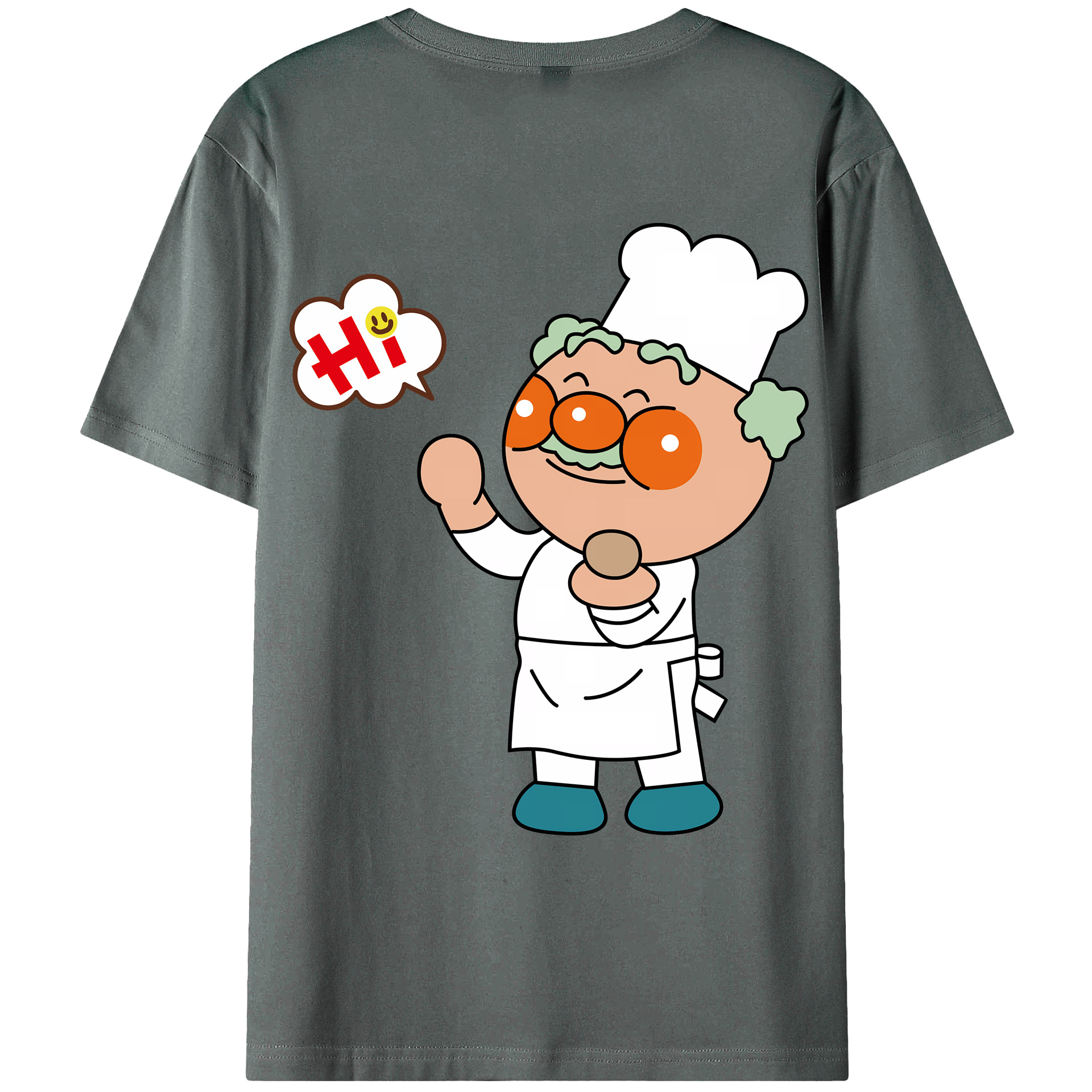 （画像用） アンパンマン Anpanman 綿100％ メンズ半袖Tシャツ（バックプリント） 通気性